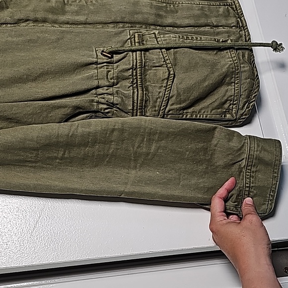 Lucky Brand XS olive green cinch waist bomber jacket - Picture 6 of 16